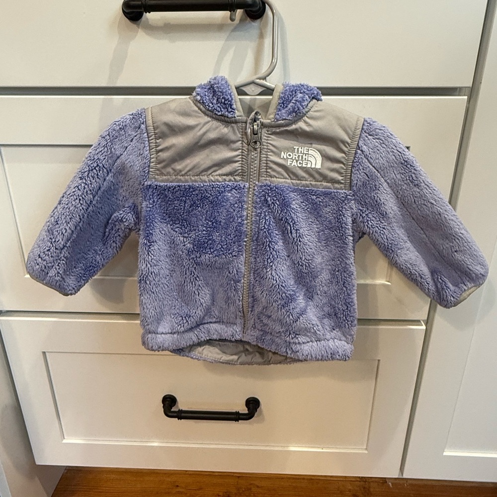 The North Face Lavender and Light Gray Fleece Jacket